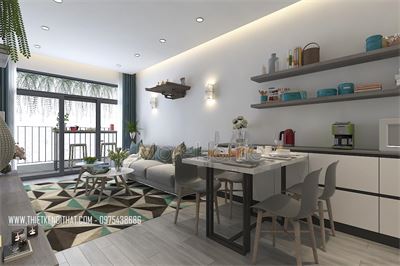 Thiết kế nội thất chung cư tinh tế Mon City Mỹ Đình - Căn 67 m2