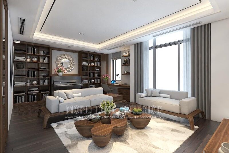 Sofa gỗ óc chó cao cấp được làm từ nguyên vật liệu nhập khẩu và bọc da, giúp tạo nên sự mới mẻ và sang trọng.